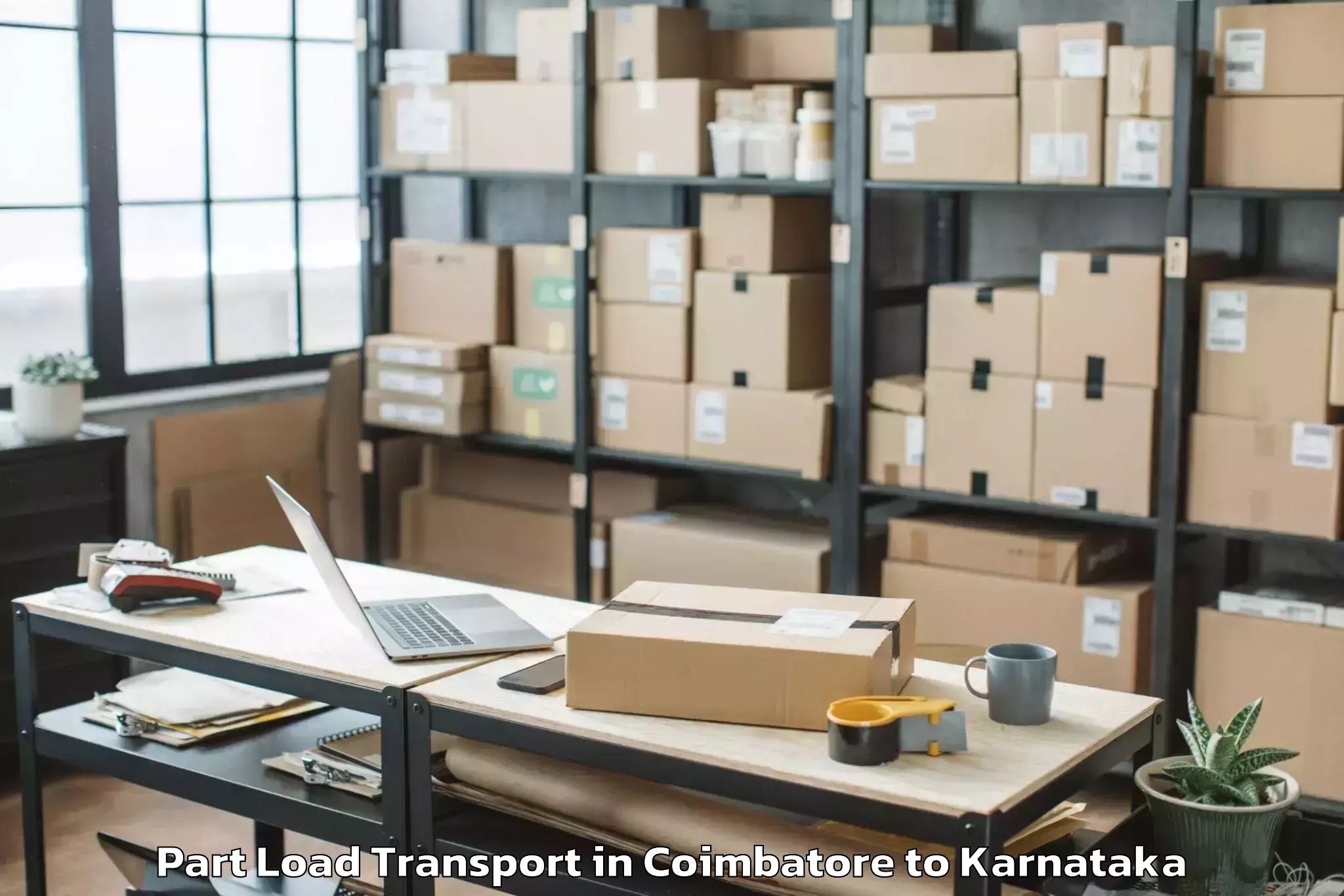 Top Coimbatore to Bhadravati Part Load Transport Available